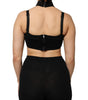 Dolce & Gabbana Black Cropped Viscose Halter Bustier Top