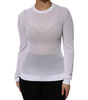 Dolce & Gabbana White Round Neck Long Sleeves Pullover Top