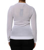 Dolce & Gabbana White Round Neck Long Sleeves Pullover Top