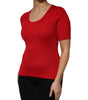 Dolce & Gabbana Red Round Neck Short Sleeves Pullover Top