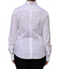 Dolce & Gabbana White Cotton Collared Long Sleeves Shirt Top