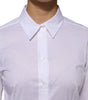 Dolce & Gabbana White Cotton Collared Long Sleeves Shirt Top