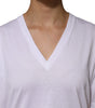 Dolce & Gabbana White Cotton Short Sleeves V-neck T-shirt