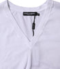 Dolce & Gabbana White Cotton Short Sleeves V-neck T-shirt