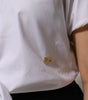 Dolce & Gabbana White Jacquard Cotton Collared Shirt Top