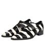 Dolce & Gabbana Black White Zebra Pony Fur Dress Shoes