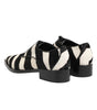 Dolce & Gabbana Black White Zebra Pony Fur Dress Shoes