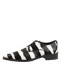 Dolce & Gabbana Black White Zebra Pony Fur Dress Shoes