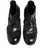 Dolce & Gabbana Black Leather Ankle Boots Slip On Shoes