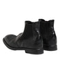 Dolce & Gabbana Black Leather Ankle Boots Slip On Shoes