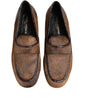 Mocassins marron Dolce &amp; Gabbana en cuir à enfiler pour homme