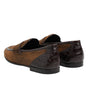 Mocassins marron Dolce &amp; Gabbana en cuir à enfiler pour homme