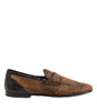 Mocassins marron Dolce &amp; Gabbana en cuir à enfiler pour homme