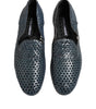 Mocassins à enfiler en cuir tressé bleu Dolce &amp; Gabbana