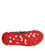 Dolce & Gabbana Red Black Leather Ankle Strap Sandals Shoes