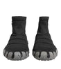 Dolce & Gabbana Black Slip On Ankle Sock Sneakers Shoes