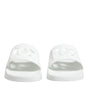 Dolce & Gabbana White Rubber Sandals Slides Beachwear Shoes