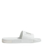 Dolce & Gabbana White Rubber Sandals Slides Beachwear Shoes