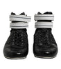 Dolce & Gabbana Black Quilted Leather Lace Up Sneakers Shoes