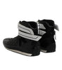 Dolce & Gabbana Black Quilted Leather Lace Up Sneakers Shoes