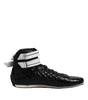 Dolce & Gabbana Black Quilted Leather Lace Up Sneakers Shoes