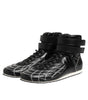Dolce & Gabbana Black Quilted Leather Lace Up Sneakers Shoes