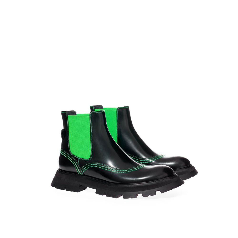 Bottes en cuir multicolores Alexander McQueen