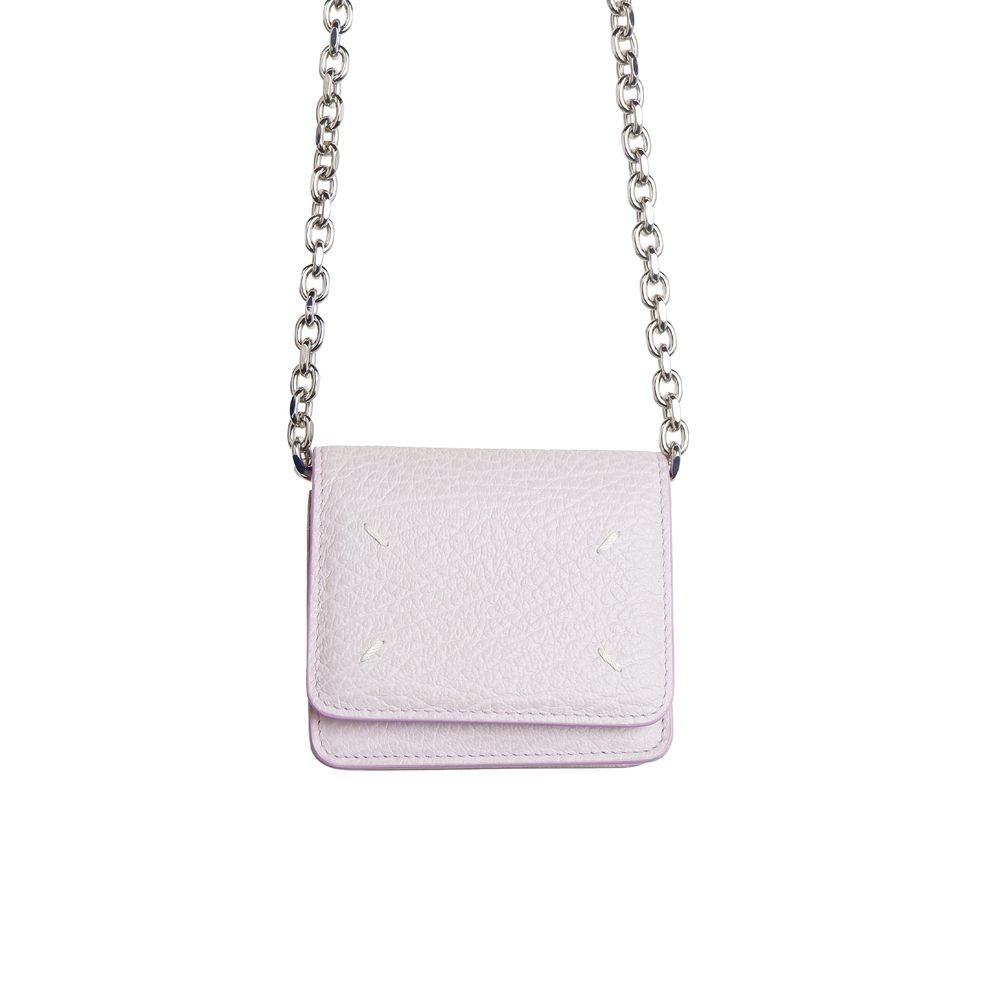 Portefeuille Maison Margiela en cuir de veau violet