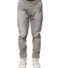 Balmain Light Gray Washed Skinny Fit Men Denim Jeans
