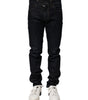 Dolce & Gabbana Black Cotton Skinny Denim Men Jeans