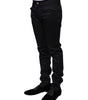 Dolce & Gabbana Black Cotton Skinny Mid Waist Pants