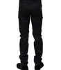 Dolce & Gabbana Black Cotton Skinny Mid Waist Pants