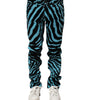 Dolce & Gabbana Blue Black Stripes Skinny Denim Jeans
