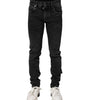 Dolce & Gabbana Black Cotton Skinny Men Denim Jeans