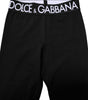 Dolce & Gabbana Black Silver Nylon Skinny Men Leggings Pants