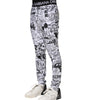Dolce & Gabbana White Graffiti Skinny Men Jogger Pants