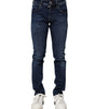 Dolce & Gabbana Dark Blue Cotton Skinny Denim Jeans