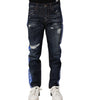 Dolce & Gabbana Dark Blue Tattered Skinny Denim Jeans