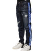 Dolce & Gabbana Dark Blue Tattered Skinny Denim Jeans