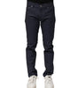 Dolce & Gabbana Dark Blue Cotton Skinny Denim Jeans