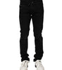 Dolce & Gabbana Black Cotton Skinny Men Denim Jeans