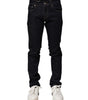 Dolce & Gabbana Black Cotton Skinny Men Denim Jeans