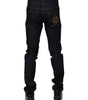 Dolce & Gabbana Black Cotton Skinny Men Denim Jeans