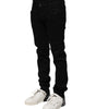 Dolce & Gabbana Black Cotton Skinny Men Denim Jeans