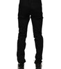Dolce & Gabbana Black Cotton Skinny Men Denim Jeans