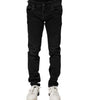 Dolce & Gabbana Black Cotton Skinny Men Denim Jeans