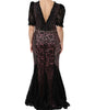 Dolce & Gabbana Multicolor Embellished Mermaid Gown Dress
