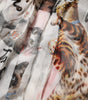 Dolce & Gabbana Multicolor Animal Print Silk Ascot Maxi Dress