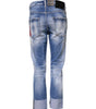 Dsquared² Blue Washed Cotton Mid Waist Skinny Denim Jeans