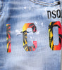 Dsquared² Blue Washed Cotton Mid Waist Skinny Denim Jeans